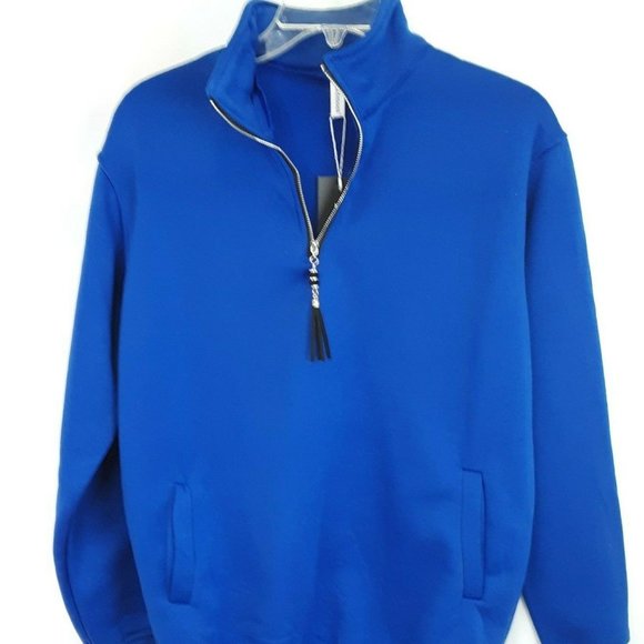 Ladmous Women Casual Long Sleeve Plain 1/4 Zip Pullovers Fleece Pullover Size S - Picture 8 of 10